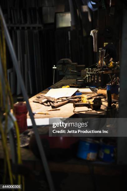 Mess Workbench 1,284 Work Bench Top View Stock Photos, High-Res Pictures, and Images ...