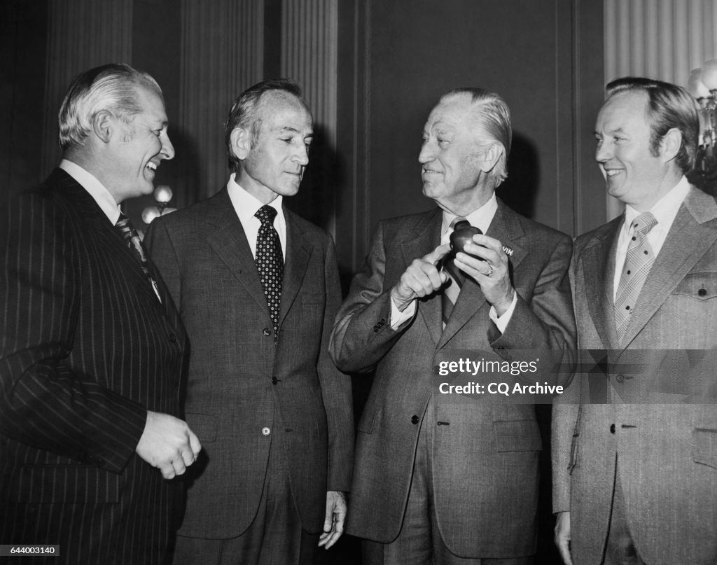 Rep. Leslie C. Arends, Rep. Robert H. Michel, Rep. Pettis and Rep. Edenborn