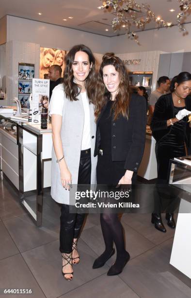 Louise Roe and Brand Communications Manager at Swarovski Jody Auslund attend Atelier Swarovski and Louise Roe Celebrate Awards Season At the Grove on...