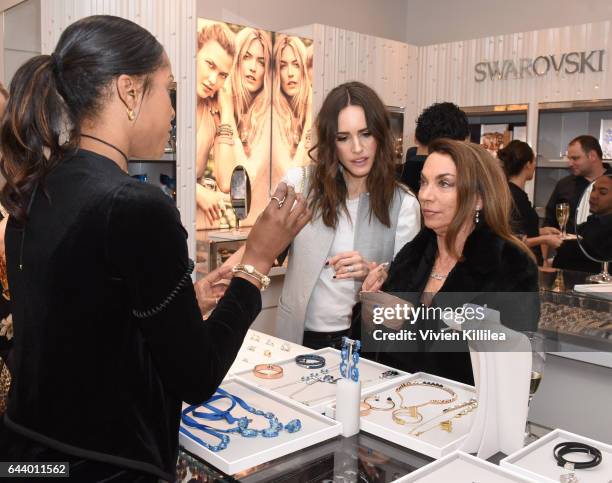 Louise Roe styles a guest at Atelier Swarovski and Louise Roe Celebrate Awards Season At the Grove on February 22, 2017 in Los Angeles, California.