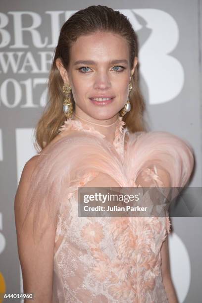 Natalia Vodianova attends The BRIT Awards 2017 at The O2 Arena on February 22, 2017 in London, England.