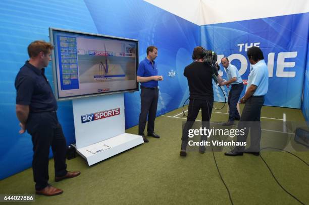 Ian Ward, Michael Atherton, Nasser Hussain and Rameez Raja of Sky Sports Cricket during their coverage of day two of the 1st Investec test match...