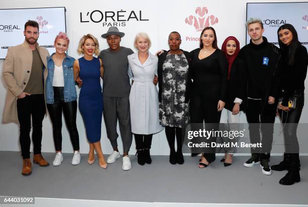 Chez Rust, Louisa Johnson, Katie Piper, Gary, Helen Mirren; Leanne Lashley, Jada Sezer, Amena Khan, Marcus Butler and Neelam Gill attend the The...