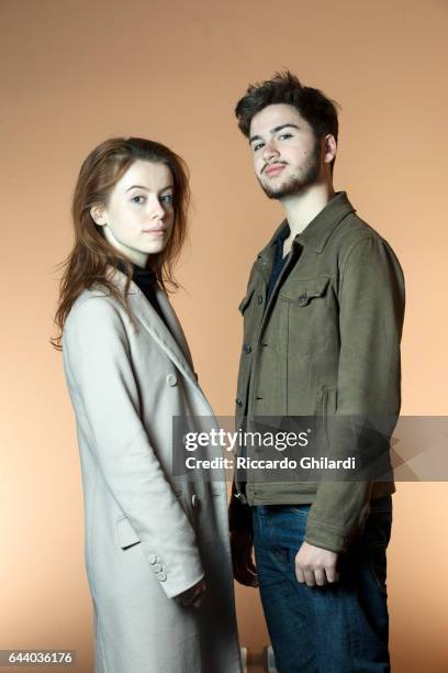 Actor Theo Stevenson and actress Rosie Day are photographed for Self Assignment on February 11, 2017 in Berlin, Germany.