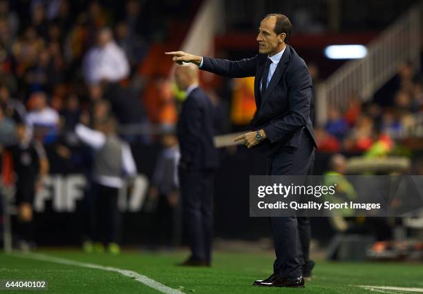 Valencia CF manager, Salvador Gonzalez Voro reacts during the La Liga match between Valencia CF and Real Madrid at Mestalla Stadium on February 22,...