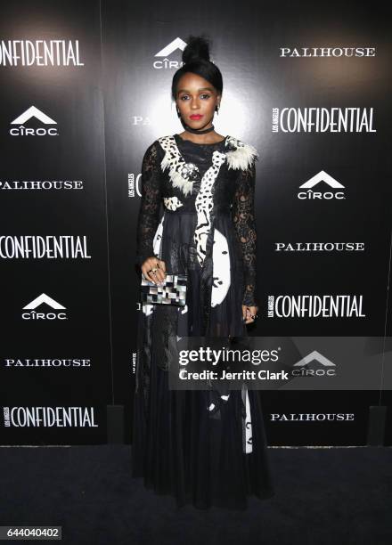 Singer and Actress Janelle Monae attends the Los Angeles Confidential Celebrates Spring Oscars Issue With Cover Star Janelle Monae at Palihouse West...