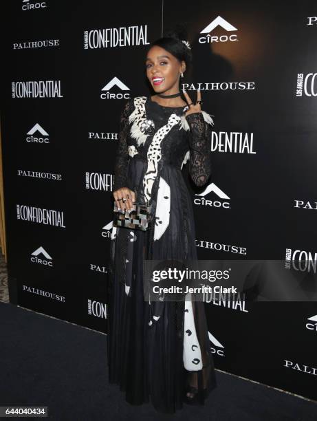 Singer and Actress Janelle Monae attends the Los Angeles Confidential Celebrates Spring Oscars Issue With Cover Star Janelle Monae at Palihouse West...