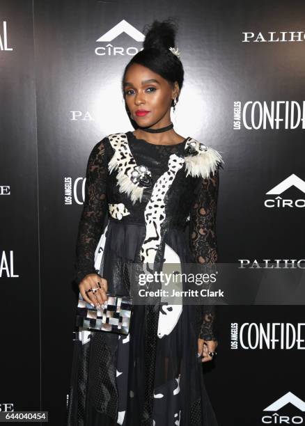 Singer and Actress Janelle Monae attends the Los Angeles Confidential Celebrates Spring Oscars Issue With Cover Star Janelle Monae at Palihouse West...