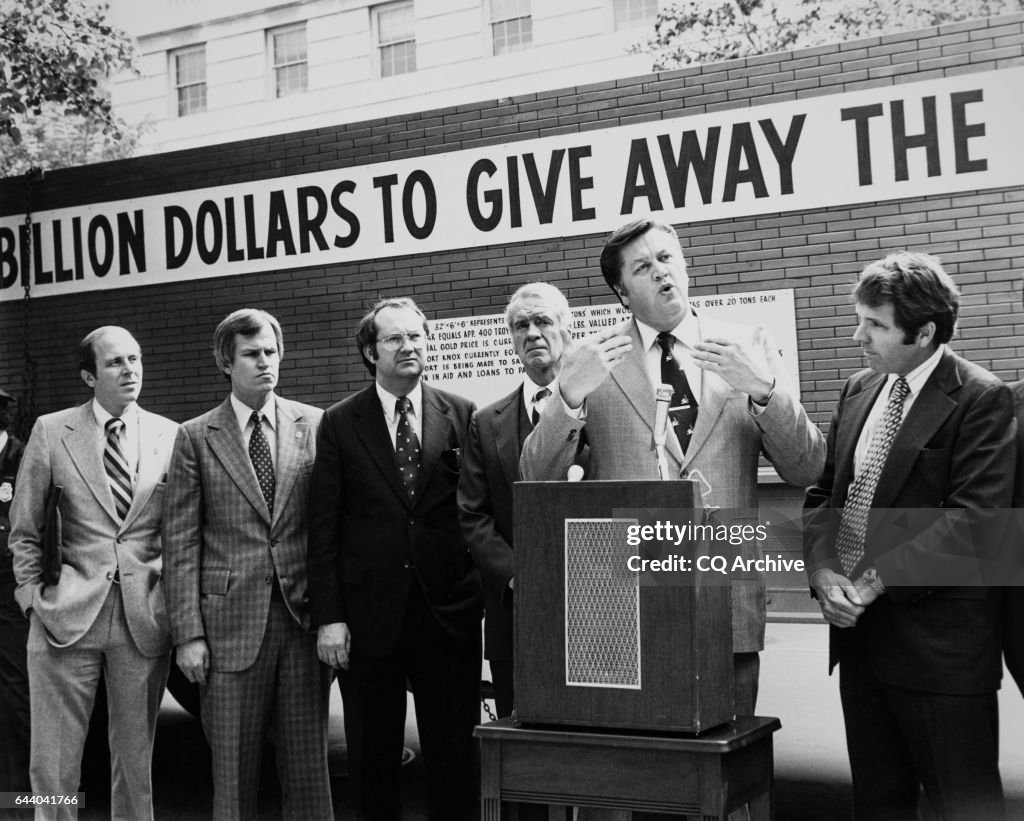 George Hansen Rep. George V. Hansen, R-Idaho. giving speech.