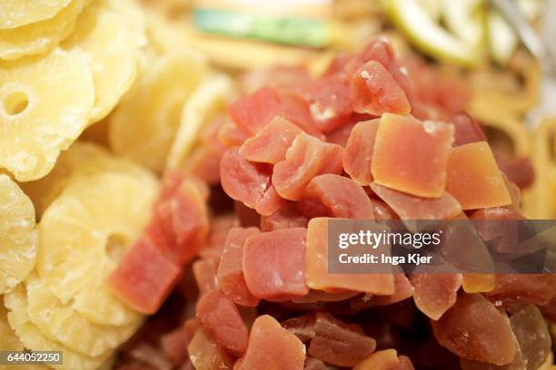 Berlin, Germany Dried papaya on February 06, 2017 in Berlin, Germany.