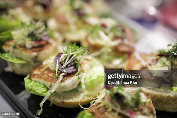 Berlin, Germany Fish buns on February 06, 2017 in Berlin, Germany.