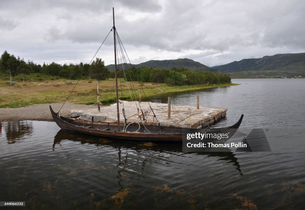 Viking ship at dock