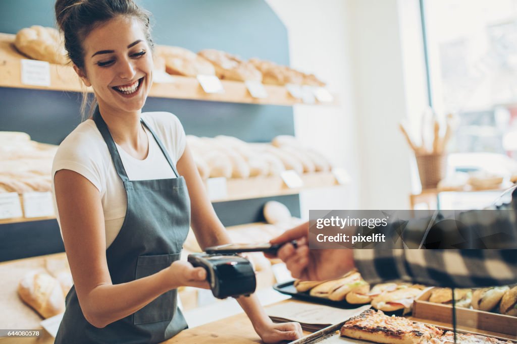 Contactless payment in the bakery
