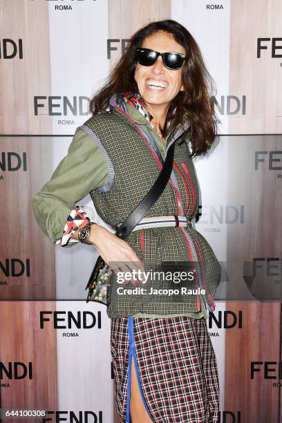 Viviana Volpicella attends the Fendi show during Milan Fashion Week Fall/Winter 2017/18 on February 23, 2017 in Milan, Italy.