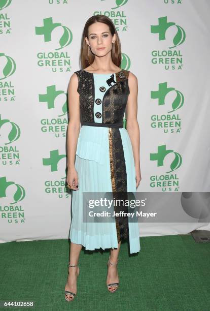 Actress Lyndsy Fonseca arrives at the 14th Annual Global Green Pre-Oscar Gala at TAO Hollywood on February 22, 2017 in Los Angeles, California.