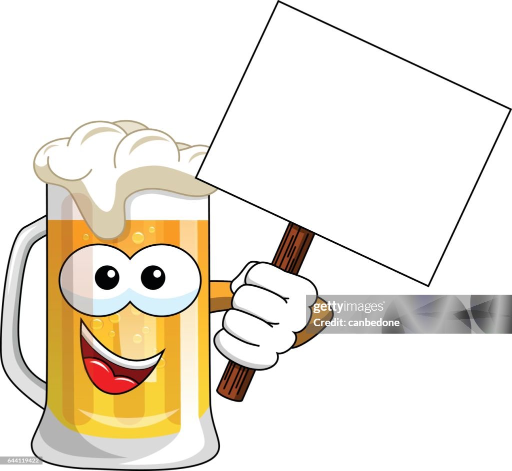 Cartoon Beer Mug Blank Banner Isolated High-Res Vector Graphic - Getty  Images