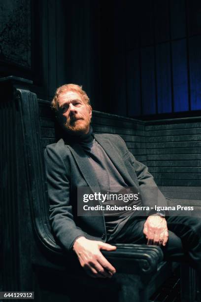 Italian actor and theatrical director Gabriele Lavia portrait session at Arena del Sole teather on February 22, 2017 in Bologna, Italy.