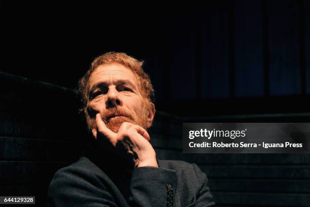 Italian actor and theatrical director Gabriele Lavia portrait session at Arena del Sole teather on February 22, 2017 in Bologna, Italy.