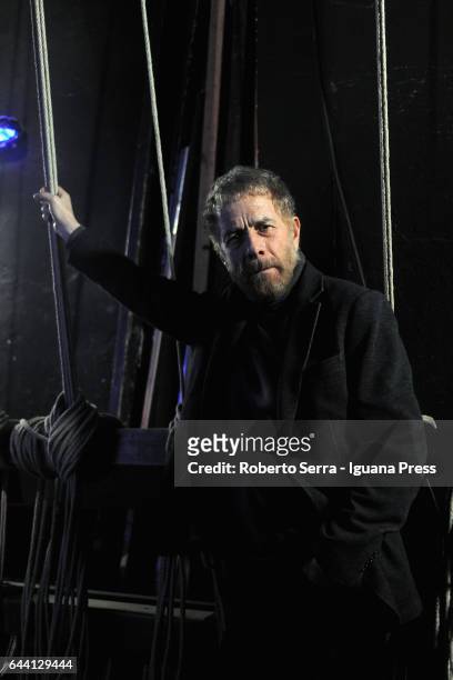 Italian actor and theatrical director Gabriele Lavia portrait session at Arena del Sole teather on February 22, 2017 in Bologna, Italy.