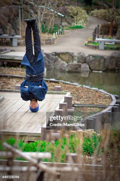 breakdance asian style - bamboo flooring stock pictures, royalty-free photos & images