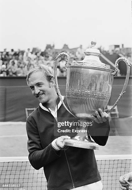 American tennis player Stan Smith wins the Queen's Club final in London, after beating John Newcombe, UK, 19th June 1971.