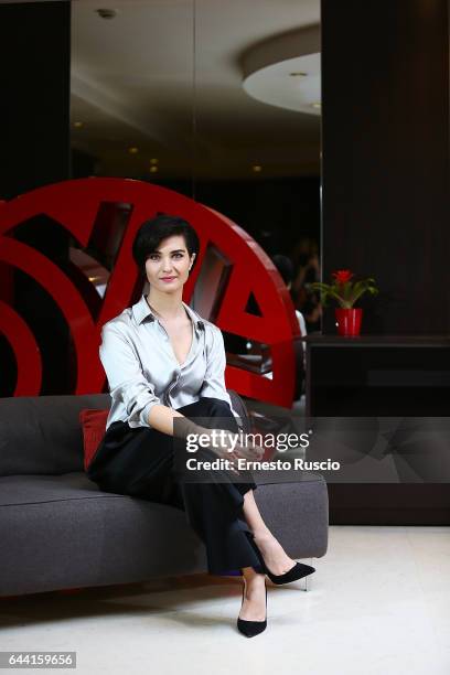 Actress Tuba Buyukustun attends a photocall for 'Rosso Istanbul' at NH Hotel on February 23, 2017 in Rome, Italy.