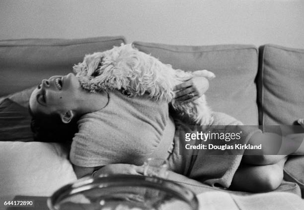 Liz Taylor with Her Dog