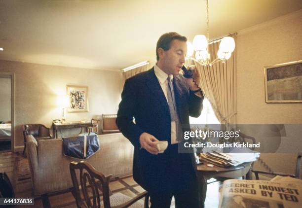 David Frost located at home in London, 1969