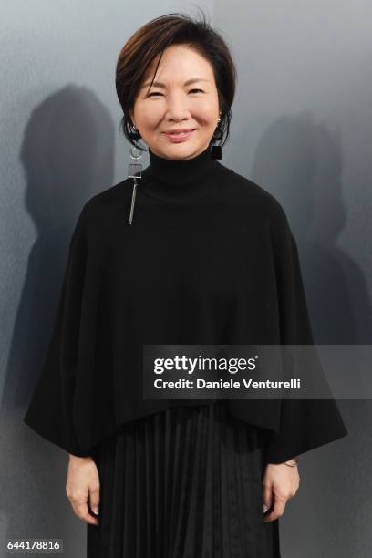 Fashion designer Izumi Ogino seen backstage ahead of the Anteprima show during Milan Fashion Week Fall/Winter 2017/18 on February 23, 2017 in Milan,...