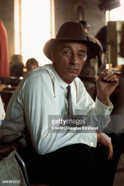 Robert Mitchum as Charles Shaughnessy, during the filming of Ryan's Daughter.