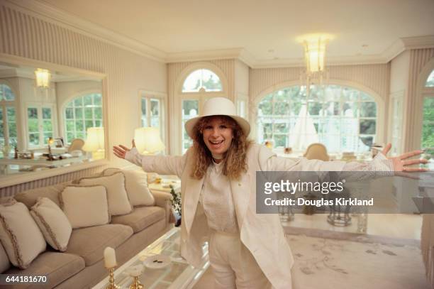 Barbra Streisand in Her Living Room