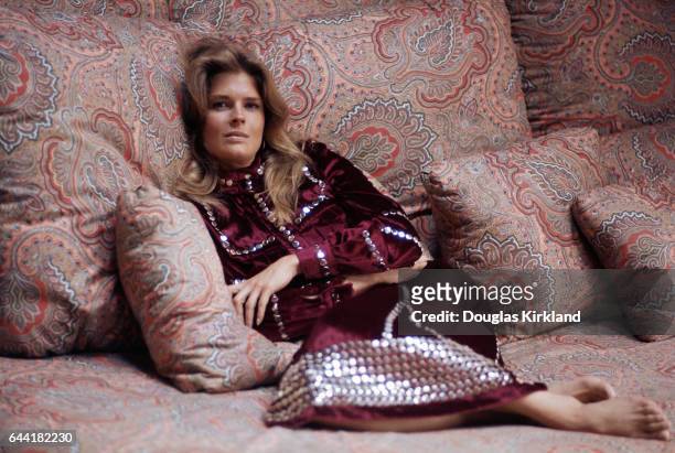 Candice Bergen Resting on Pillows