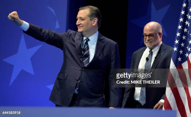 Sen. Ted Cruz R-TX speaks to the Conservative Political Action Conference at National Harbor, Maryland, on February 23, 2017. / AFP / Mike Theiler /...