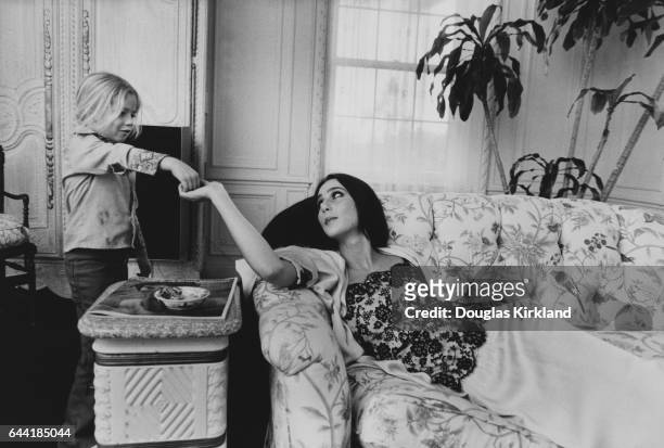 Cher at Home with Daughter Chastity