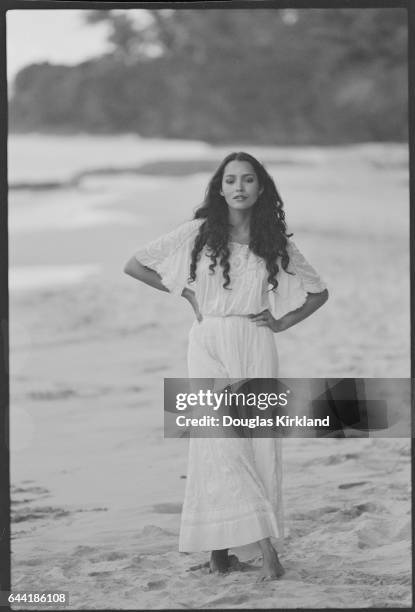 Barbara Carrera in the Surf