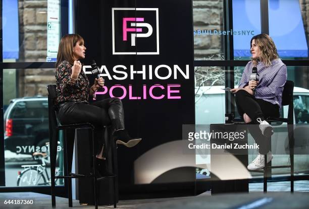 Melissa Rivers attends the Build Series to discuss The 2017 Academy Awards on the 'Fashion Police' at Build Studio on February 23, 2017 in New York...
