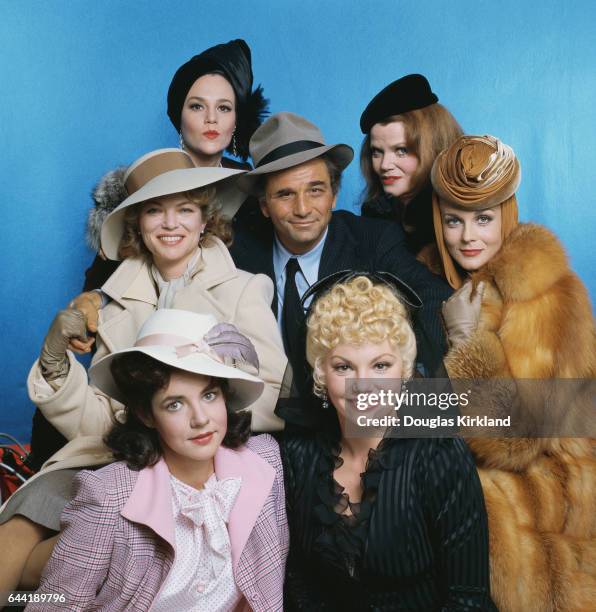 Stockard Channing, Marsha Mason; center: Louise Fletcher, Peter Falk, Ann-Margret; back row: Madeline Kahn, Eileen Brennan.