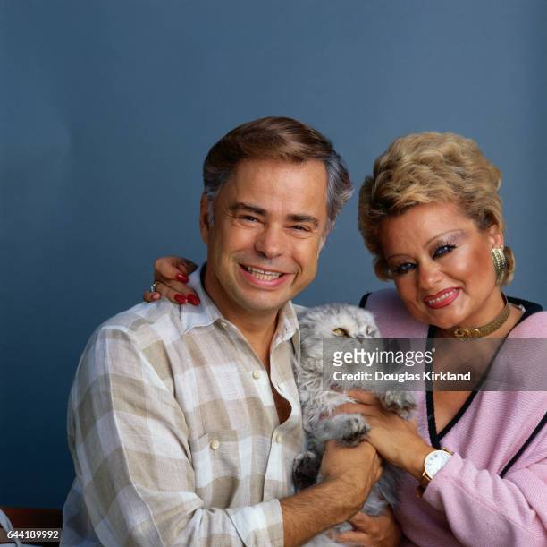 Jim and Tammy Bakker with Their Cat