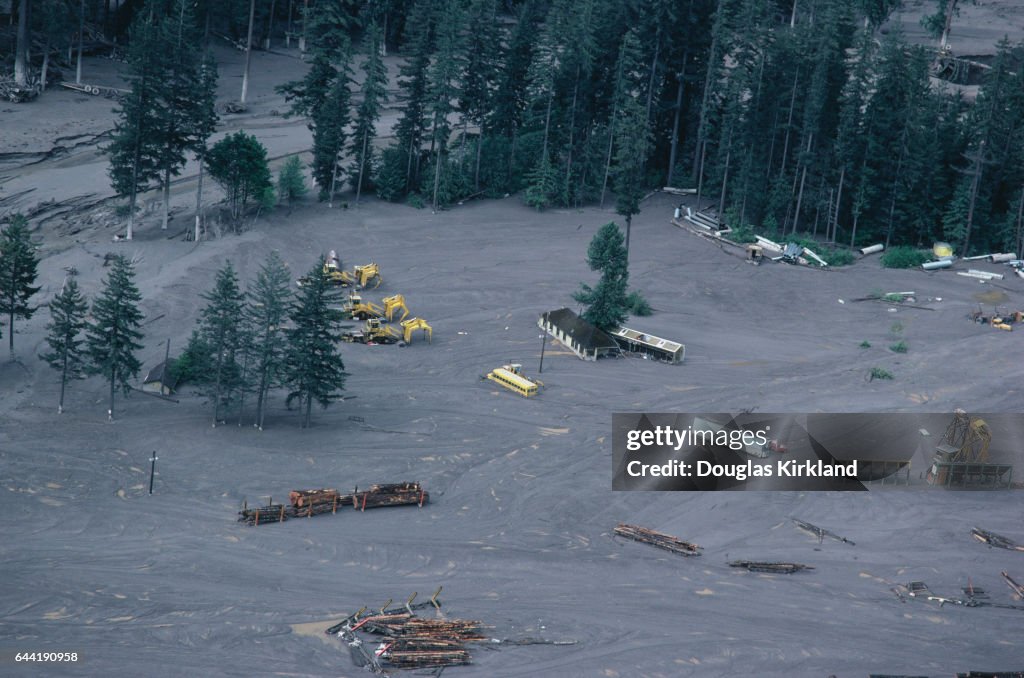 Ash Landscape After Mount St. Helens Eruption