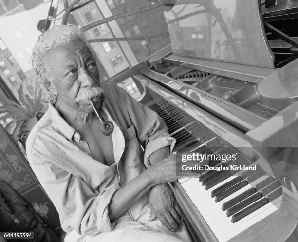 Photographer Gordon Parks Playing the Piano