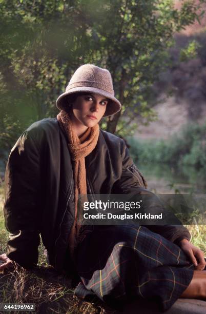 Actress Ally Sheedy in Hat and Skirt