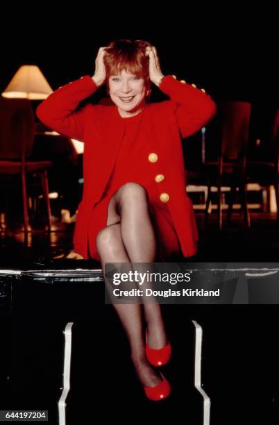 Shirley MacLaine in a Red Outfit