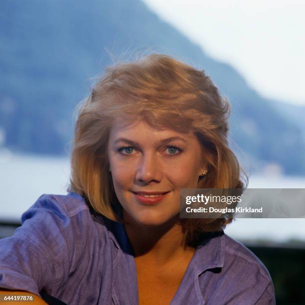 Portrait of actress Kathleen Turner taken while she was filming the 1988 film Julia and Julia.