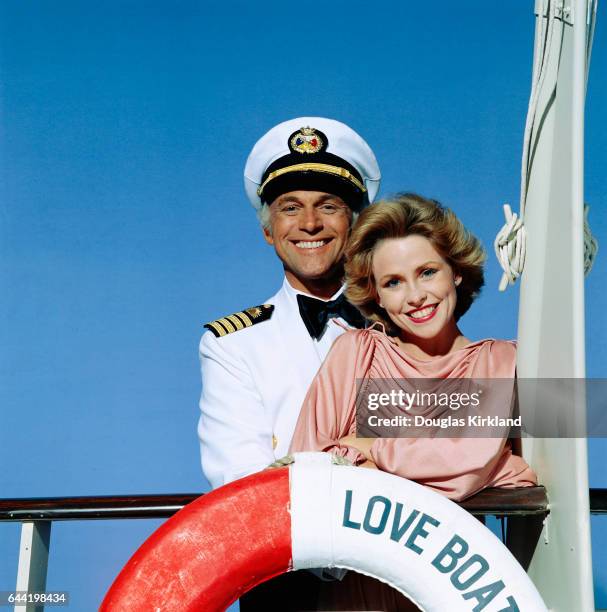 Gavin MacLeod and Lauren Tewes of The Love Boat