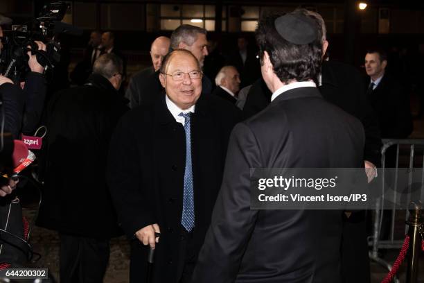 Rector of the Great Mosque of Paris Dalil Boubakeur attends the traditional dinner of the Crif, the representative council of the Jewish institutions...