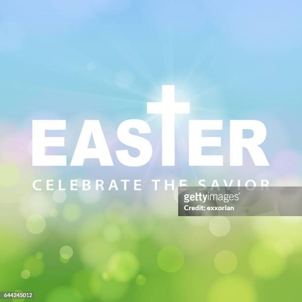 bildbanksillustrationer, clip art samt tecknat material och ikoner med påsk firar frälsarens - resurrection religion