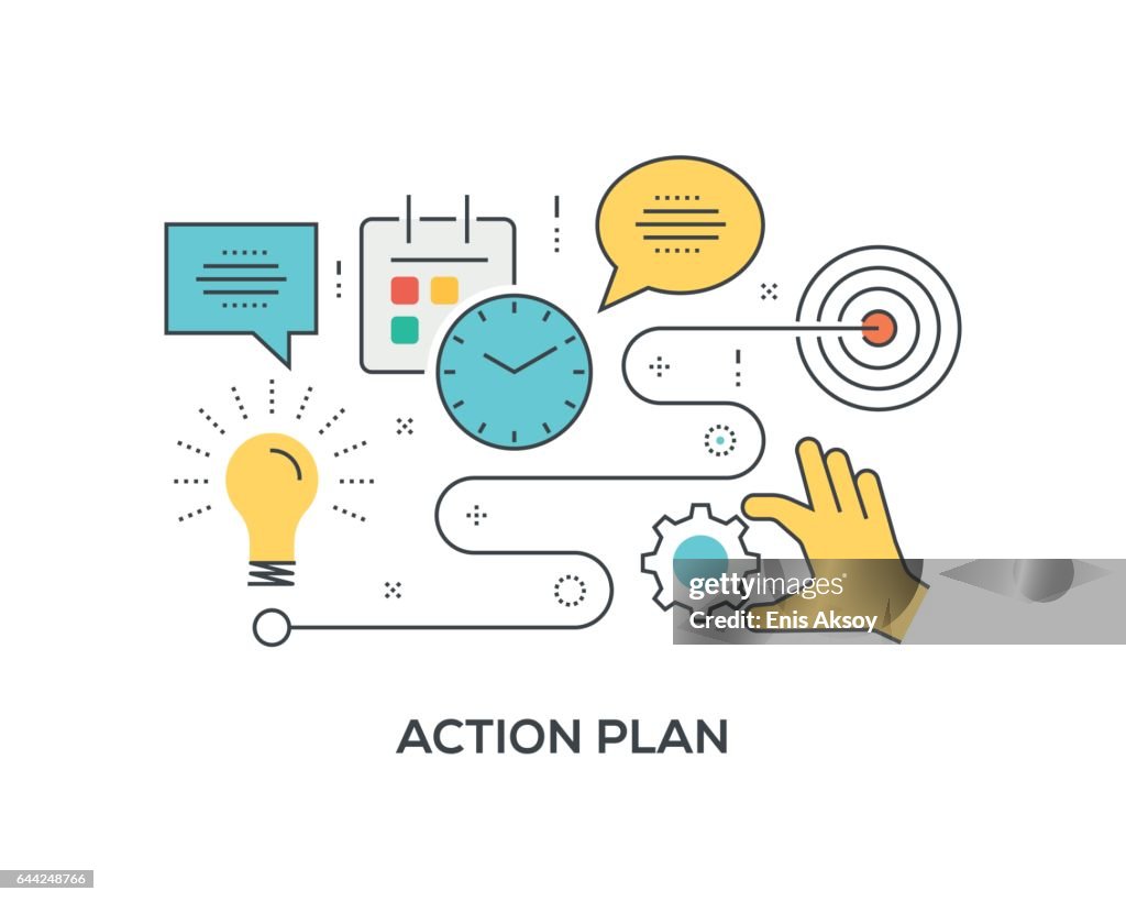 Action Plan Concept with icons