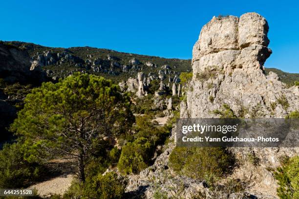 cirque de moureze, moureze, herault, france - cirque de moureze stock pictures, royalty-free photos & images