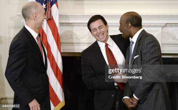 Juan Luciano, chairman and chief executive officer of Archer Daniels Midland Co., from left, Mark Fields, president and chief executive officer of...