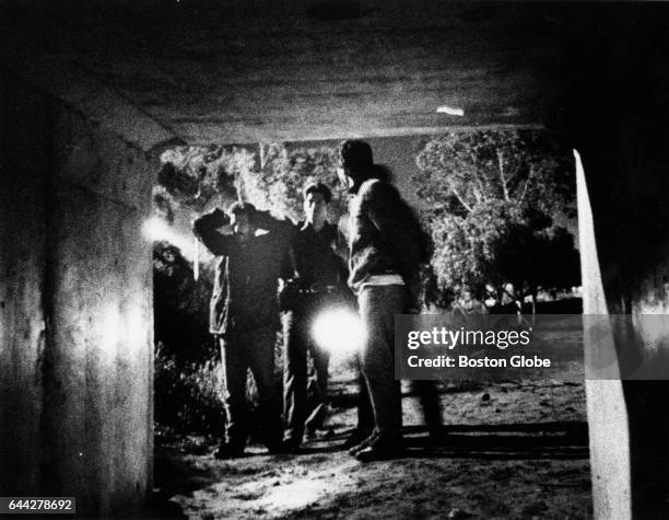 Border Patrol agents arrest two illegals caught hiding in the brush near a culvert on the US side of the US-Mexican border near San Ysidro, Calif.,...